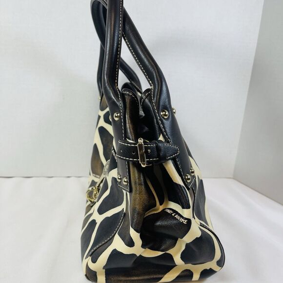 Vintage Dooney & Bourke Medium Logo Lock Stachel Purse Handbag GI358 Giraffe - Picture 7 of 16